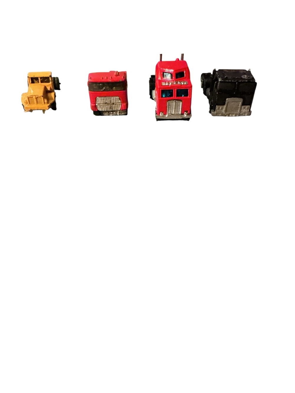 Die-Cast Mini Truck Cab Toy Set - Yellow, Red, Black